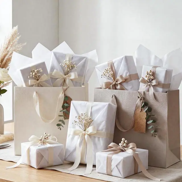 Alt view image 4 of 7 - 160 Sheets White Tissue Paper Bulk 14 X 20 Inches Wrapping Tissue Paper for Gift Bags Bouquet Packaging DIY Crafts Weddings Baby Shower Birthday Small Business