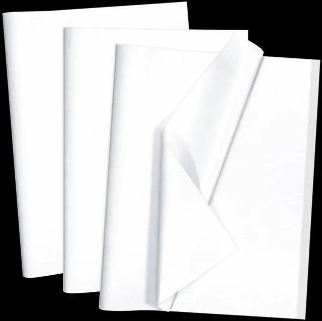 Main image of 100 Sheets White Tissue Paper 14 x 20 Inches Recyclable White Wrapping Paper Bulk for Weddings Birthday DIY Project Festival Wrapping Crafts Decor