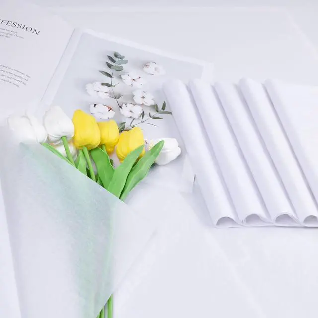 Alt view image 3 of 7 - 130 Sheets 20"x14" White Tissue Paper for Gift Bags Christmas Weddings Birthday Arts Craft Party Decoration