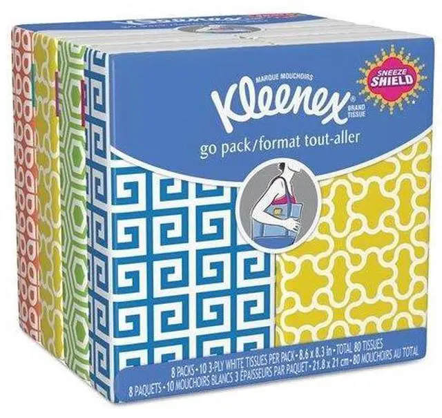 Main image of 3-Ply Pocket Packs Facial Tissues (8 Packs)
