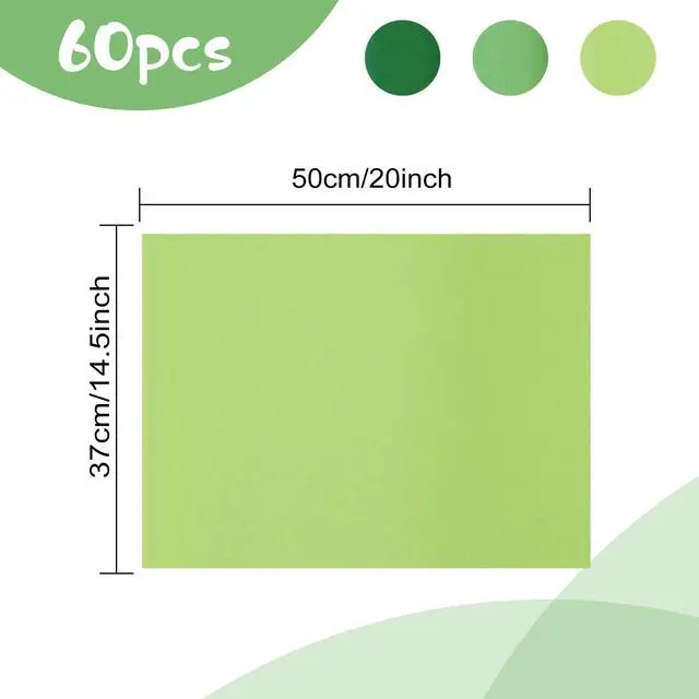 Alt view image 2 of 6 - 60 Sheets Green Tissue Paper Multicolor Tissue Paper Bulk Gift Wrapping for DIY Art Craft Floral Birthday Baby Shower Party Festival