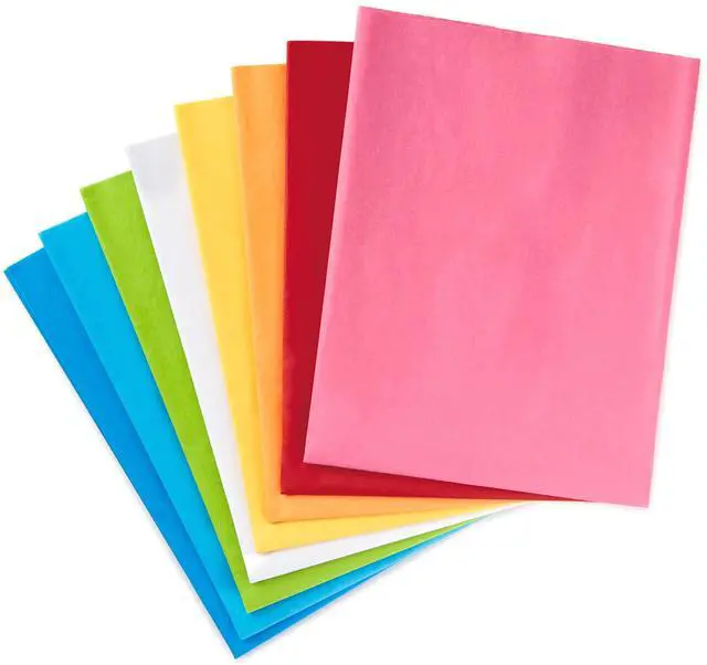 Main image of Tissue Paper, 120 Sheets (Classic Rainbow, 8 Colors) for Birthdays, Mother's Day, Graduation, Gift Wrap, Crafts, DIY Paper Flowers, Tassel Garland and More