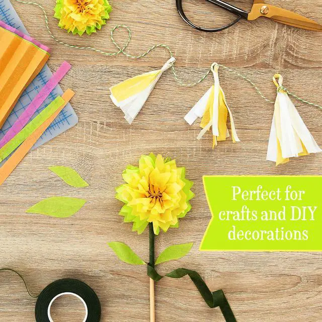 Alt view image 4 of 7 - Tissue Paper, 120 Sheets (Classic Rainbow, 8 Colors) for Birthdays, Mother's Day, Graduation, Gift Wrap, Crafts, DIY Paper Flowers, Tassel Garland and More