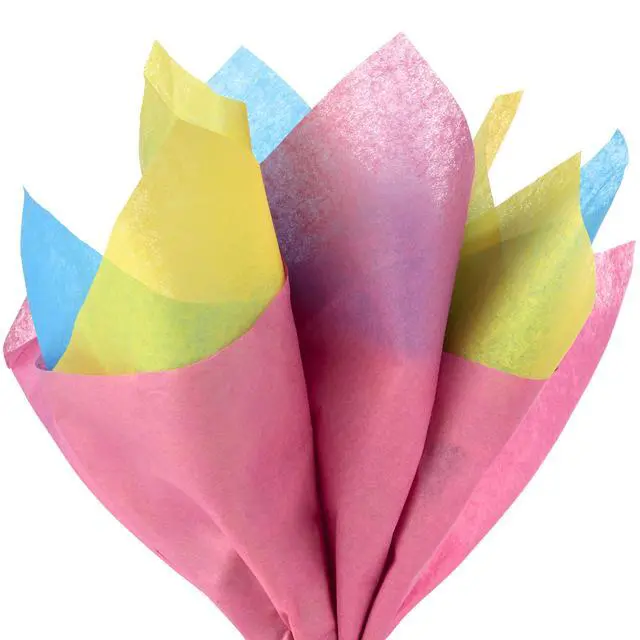 Alt view image 7 of 7 - Tissue Paper, 120 Sheets (Classic Rainbow, 8 Colors) for Birthdays, Mother's Day, Graduation, Gift Wrap, Crafts, DIY Paper Flowers, Tassel Garland and More