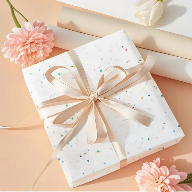 Alt view image 2 of 7 - White Glitter Tissue Paper for Gift Bags 36 Sheets 14x20 Inch - Recyclable Wrapping Paper for Weddings, Birthdays, Party & Festival Decorations DIY Craft Supplies