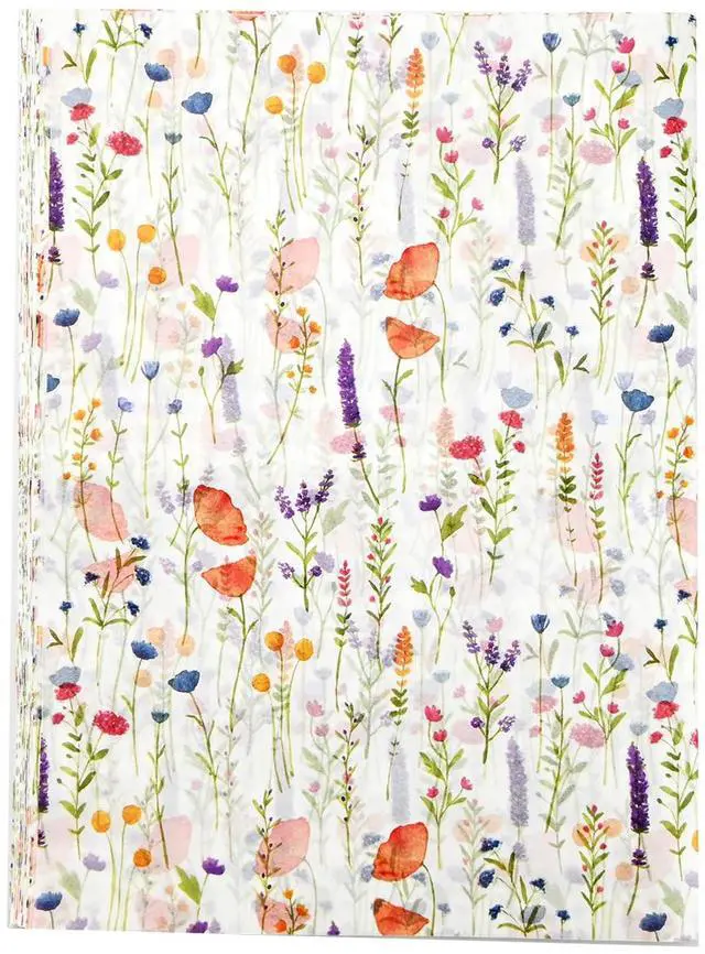 Main image of 100 Sheets Flower Gift Wrapping Tissue Paper Recyclable Greenery Botanical Packaging Bag for Wedding Birthday Showers Art Craft Party Favor Decoration