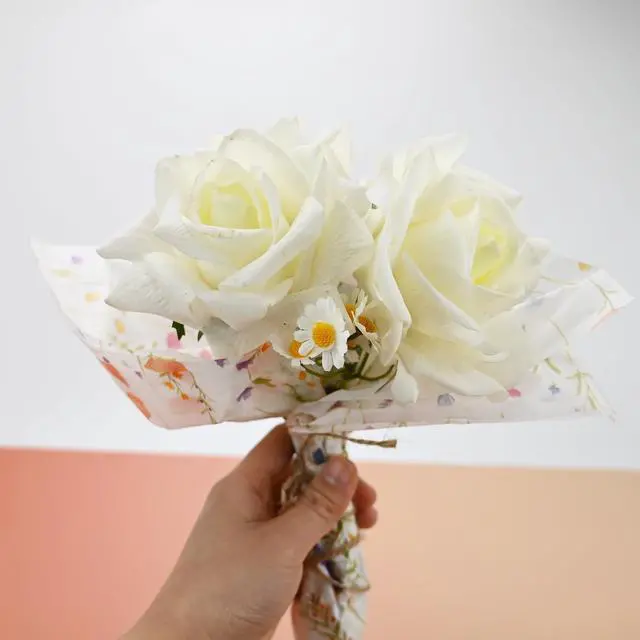 Alt view image 6 of 7 - 100 Sheets Flower Gift Wrapping Tissue Paper Recyclable Greenery Botanical Packaging Bag for Wedding Birthday Showers Art Craft Party Favor Decoration