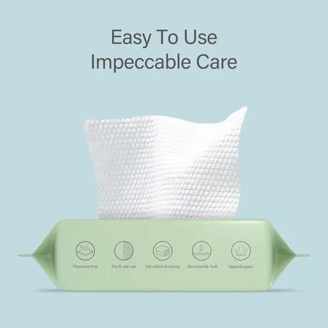 Alt view image 2 of 7 - Facial Towel l Disposable Dry Wipes l 4 -pack Value Pack, 240 Count Towel,Absorbent,Reusable, Soft, Comfort Skincare