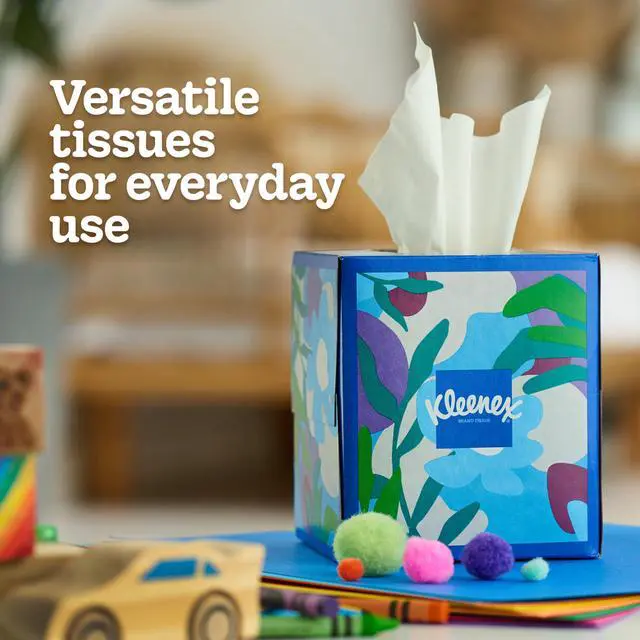 Alt view image 5 of 6 - Trusted Care Facial Tissues, 4 Cube Boxes, 70 Tissues per Box, 2-Ply (280 Total), Packaging May Vary