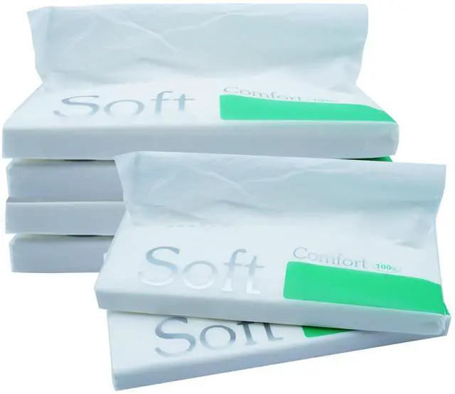 Main image of 50 Sheets Car Tissue Refills, 300 Sheets Travel Size Handbag Tissues, Facial Napkins Fit for Car Visor Tissue Holder, Cylinder or Box Round Container, 6 Bags