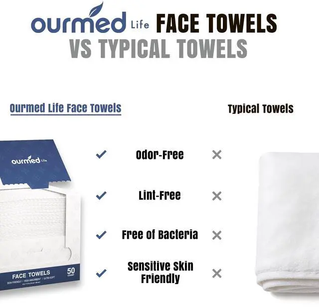 Alt view image 5 of 7 - Face Towels, 11"×9" Disposable Face Towel Ultra-Soft, Thickened Facial Towelettes, Lint-Free Dry Wipes for Sensitive Skin, Ideal for Makeup Removal & Skincare (50 Count, 1 Pack)