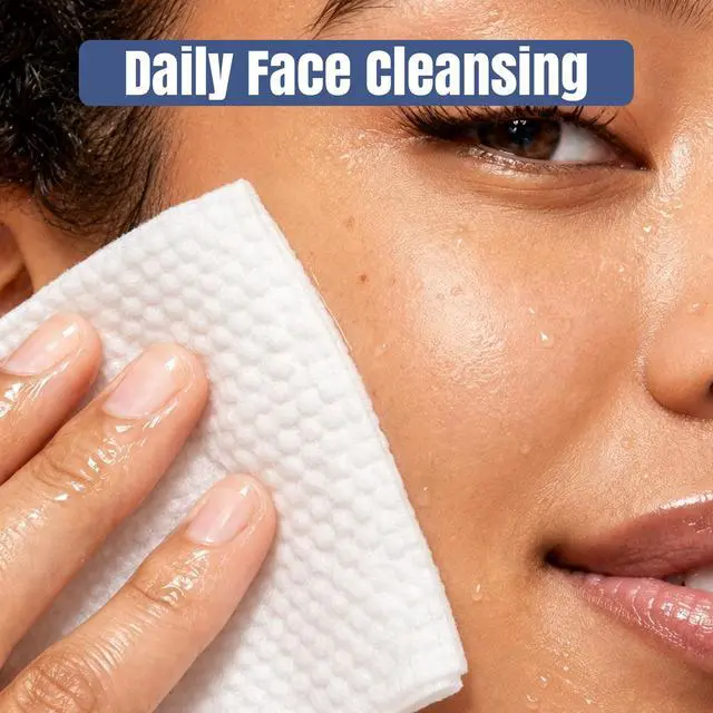 Alt view image 6 of 7 - Face Towels, 11"×9" Disposable Face Towel Ultra-Soft, Thickened Facial Towelettes, Lint-Free Dry Wipes for Sensitive Skin, Ideal for Makeup Removal & Skincare (50 Count, 1 Pack)