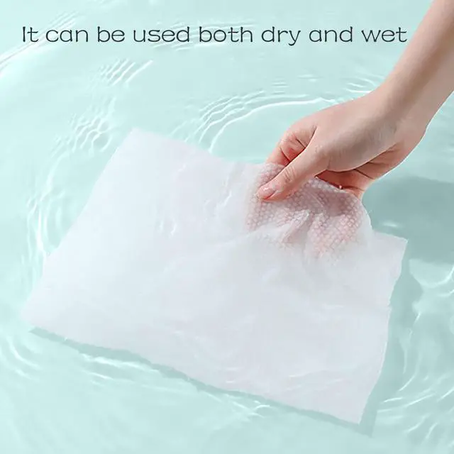 Alt view image 3 of 7 - Disposable Face Towel Face Cloths for Washing Soft Cotton Dry Wipes Facial Cloths Towelettes for Washing and Drying, 100 Count Facial Tissue for Cleansing, Skincare and Makeup Remover