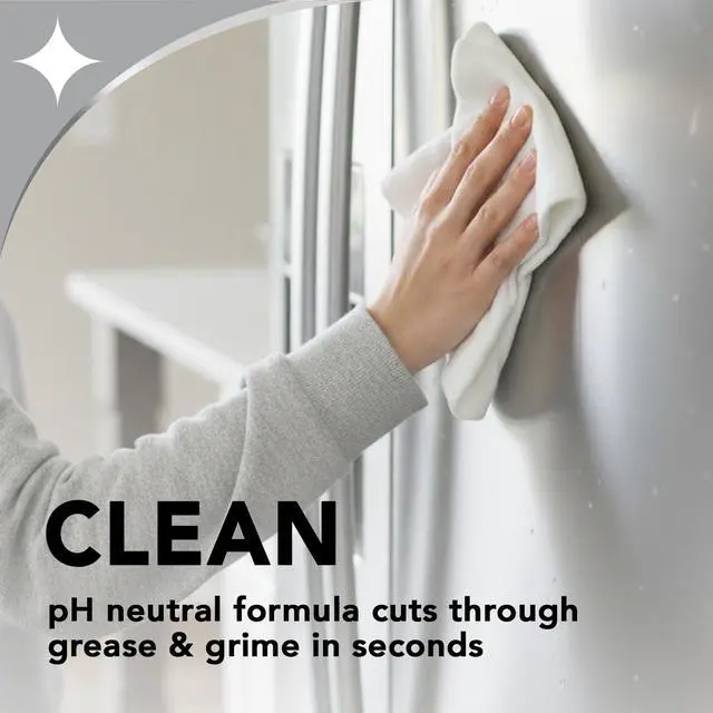 Alt view image 4 of 7 - Stainless Steel Cleaner & Polish, Anti Fingerprint Spray Stainless Steel Cloth, Water Spots & Grease, No Streaks or Residue, Safe for Metal Polish, Chrome, Appliances, Fridge, Sinks & Grills