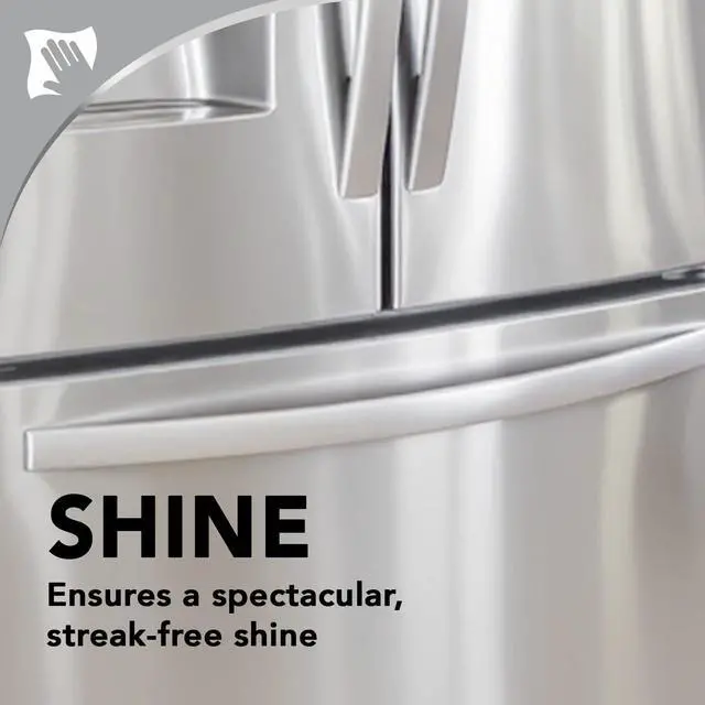 Alt view image 5 of 7 - Stainless Steel Cleaner & Polish, Anti Fingerprint Spray Stainless Steel Cloth, Water Spots & Grease, No Streaks or Residue, Safe for Metal Polish, Chrome, Appliances, Fridge, Sinks & Grills