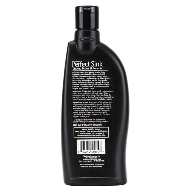 Alt view image 2 of 7 - Perfect Sink Cleaner and Polish, Restorative, Removes Stains, Cast Iron, Corian, Composite, Acrylic, 8.5 Fl Oz