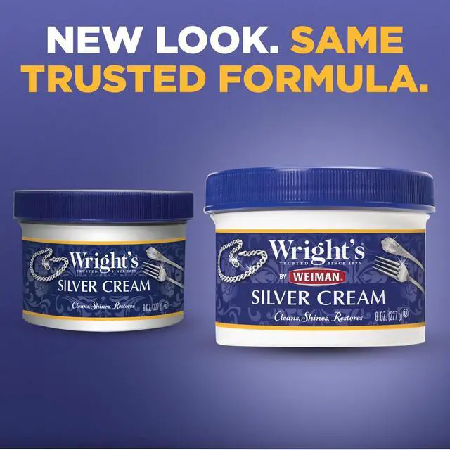Alt view image 2 of 7 - Silver Cleaner and Polish Cream - Gently Clean and Remove Tarnish without Scratching, Ammonia-Free, 8 Ounce, 2 Pack with Polishing Cloth