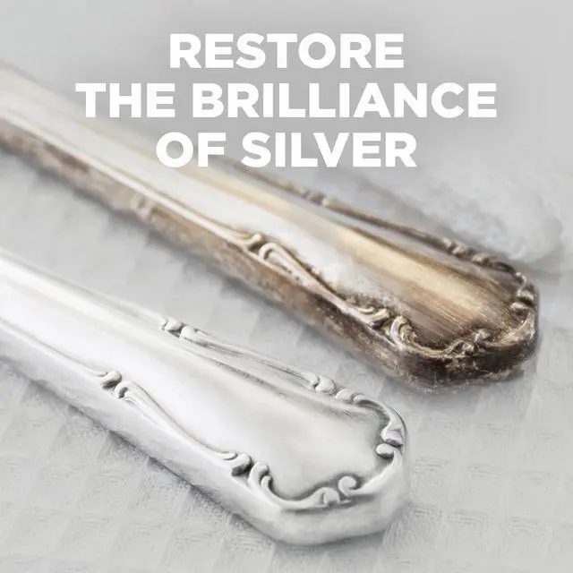 Alt view image 4 of 7 - Silver Cleaner and Polish Cream - Gently Clean and Remove Tarnish without Scratching, Ammonia-Free, 8 Ounce, 2 Pack with Polishing Cloth