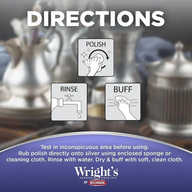 Alt view image 5 of 7 - Silver Cleaner and Polish Cream - Gently Clean and Remove Tarnish without Scratching, Ammonia-Free, 8 Ounce, 2 Pack with Polishing Cloth