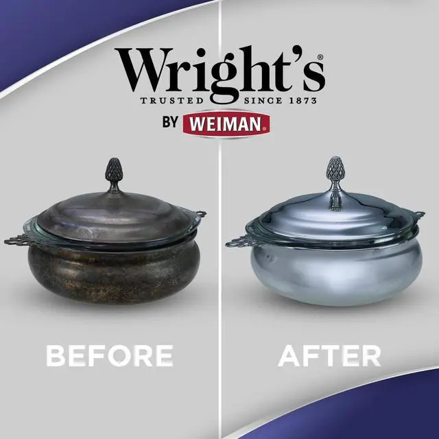Alt view image 6 of 7 - Silver Cleaner and Polish Cream - Gently Clean and Remove Tarnish without Scratching, Ammonia-Free, 8 Ounce, 2 Pack with Polishing Cloth