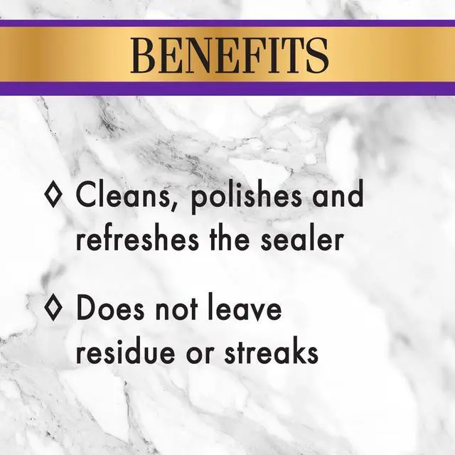 Alt view image 3 of 7 - Granite Clean, Shine & Protect - Cleans Polishes & Protects Stone, Granite, Quartz, Marble, Limestone and Travertine Slate Surfaces, White, 24 Fl oz