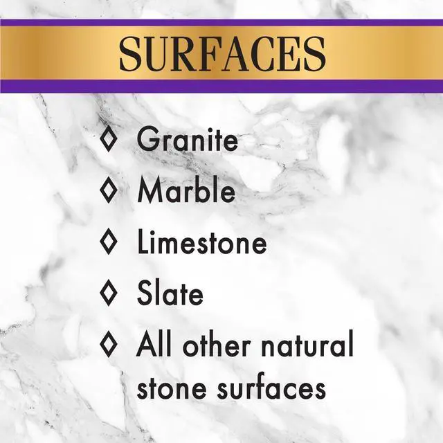 Alt view image 4 of 7 - Granite Clean, Shine & Protect - Cleans Polishes & Protects Stone, Granite, Quartz, Marble, Limestone and Travertine Slate Surfaces, White, 24 Fl oz