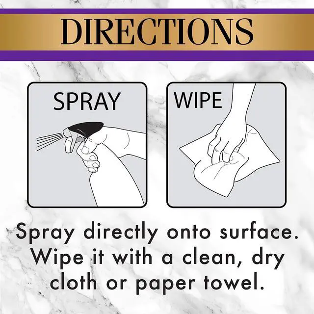 Alt view image 6 of 7 - Granite Clean, Shine & Protect - Cleans Polishes & Protects Stone, Granite, Quartz, Marble, Limestone and Travertine Slate Surfaces, White, 24 Fl oz