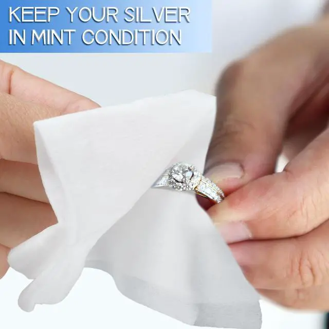 Alt view image 6 of 7 - 6 Pack/ 72 Pcs Silver Cleaner Wipes Silver Polish Jewelry Cleaner Cleaning Jewelry Wipes for Silverware Stainless Steel Brass Metal Tarnish Remover