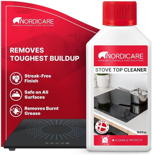 Main image of Stove Top Cleaner Glass Ceramic - Induction Cooktop Cleaner Polish And Protector For Everyday Use - No Scrubbing Pad Needed - Leaves Protective Film - Made In Denmark (16.9oz)