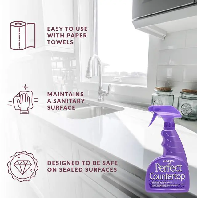 Alt view image 5 of 6 - Perfect Countertop Cleaner and Polish 22-Ounce, Streak-Free Multi-Surface Cleaning Spray, Safe on Stone, Laminate, CORIAN, Granite, Quartz, Marble, Pack of 1