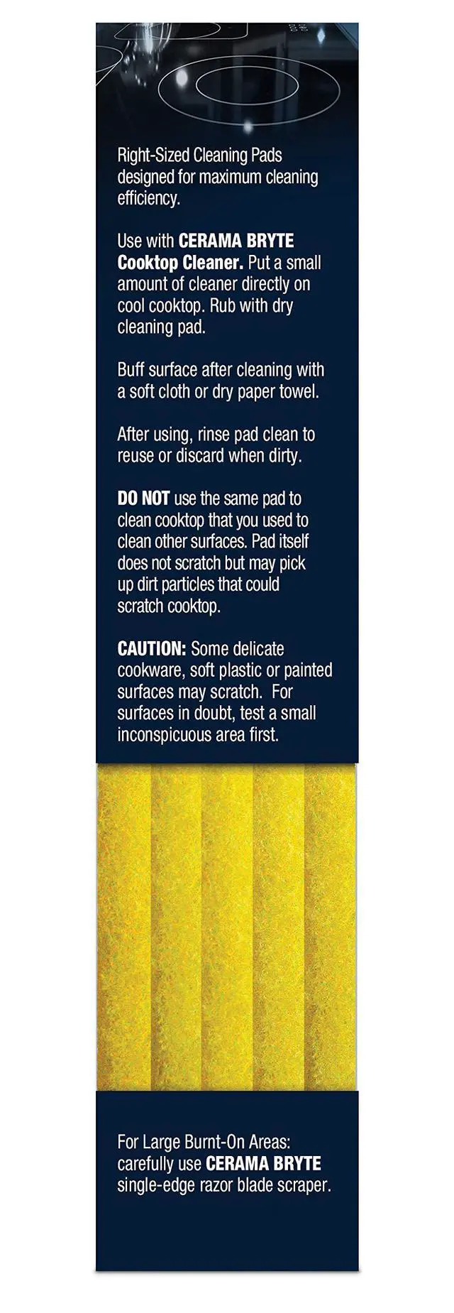 Alt view image 3 of 4 - (2 Pack) Ceramic Cooktop Cleaning Pads, Total 20 Pads