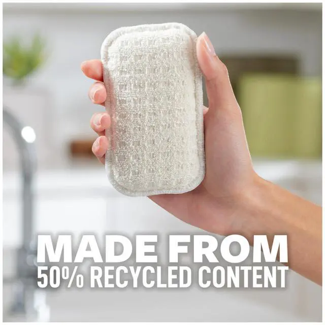 Alt view image 2 of 7 - Greener Clean Dual Action Scrub & Wipe, 2 Flexible Dish Cloths for Washing Dishes and Kitchen, Safe on Nonstick Pots and Pans, Glassware, China, Tubs & Tile