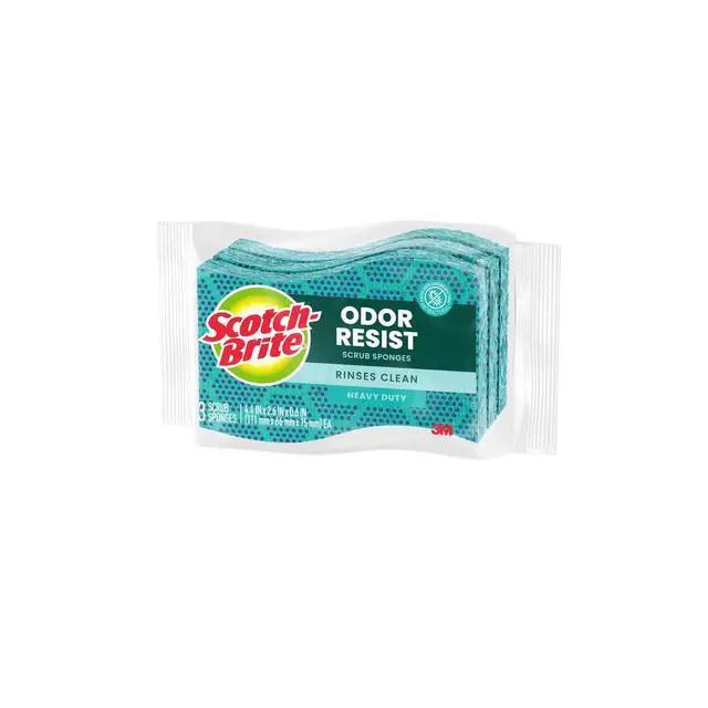 Alt view image 2 of 7 - Odor Resist Heavy Duty Scrub Sponge, Dishwasher-Safe Kitchen sponges for Serious Scrubbing, Multipurpose Dish Sponge for Stuck-On Messes, 3 Scrubbing Sponges