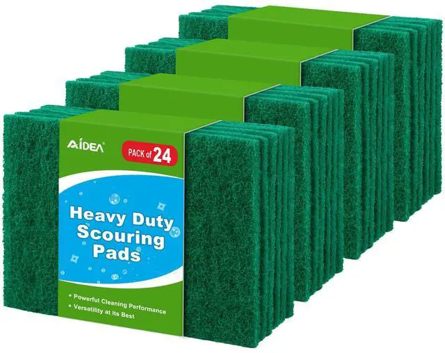 Main image of Heavy Duty Scouring Pads, Dish Scrubber Pads for Household and Kitchen, Multipurpose Scour Pads for Cleaning, 24 Pack, 5.5in*3.5in