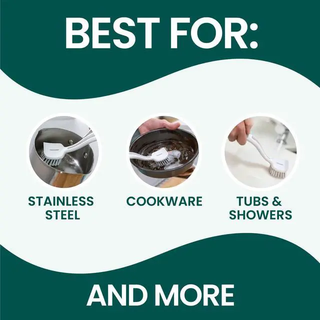 Alt view image 3 of 7 - Pot Pan & Dish Brush, Scrub Brushes for Cleaning Kitchen and Washing Dishes, 1 Count