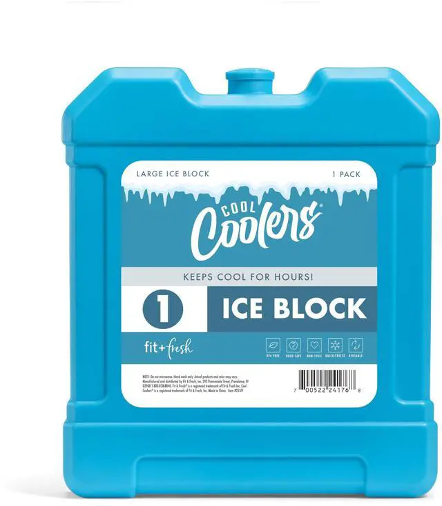 Main image of Cool Coolers , XL Cooler Ice Block, Large and Powerful Ice Pack, Perfect for Insulated Cooler, Beach Bag, Backpack Cooler & Travel, 1PK, Blue
