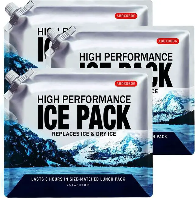 Main image of Reusable Ice Packs for Lunch Box Long Lasting Slim Gel Freezer Packs for Cooler Bag Cooler Backpack, Keeps Food Cold Fresh for Work & School (6.5"x7.5"x3P)