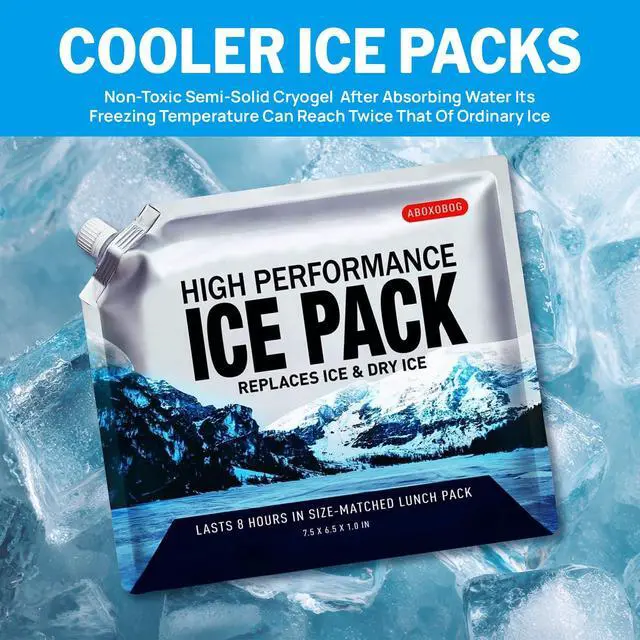 Alt view image 3 of 7 - Reusable Ice Packs for Lunch Box Long Lasting Slim Gel Freezer Packs for Cooler Bag Cooler Backpack, Keeps Food Cold Fresh for Work & School (6.5"x7.5"x3P)
