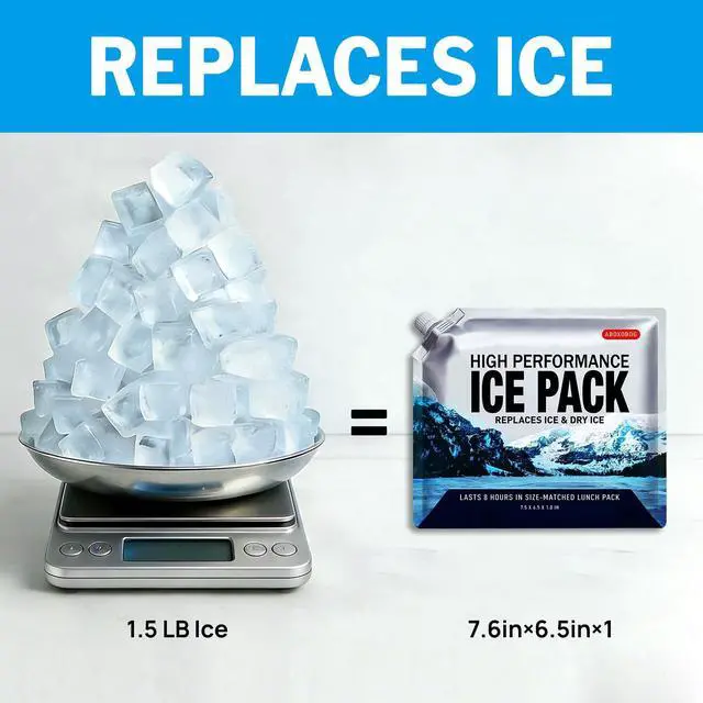 Alt view image 4 of 7 - Reusable Ice Packs for Lunch Box Long Lasting Slim Gel Freezer Packs for Cooler Bag Cooler Backpack, Keeps Food Cold Fresh for Work & School (6.5"x7.5"x3P)