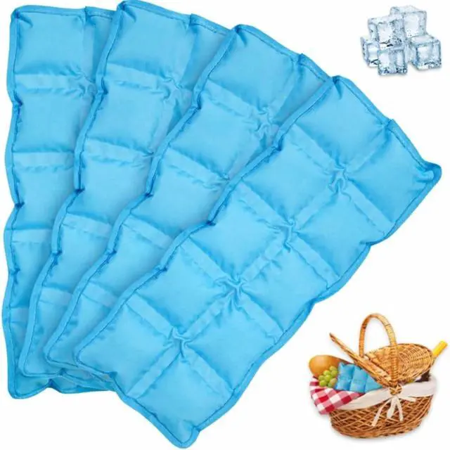 Main image of Reusable Ice Packs for Lunch Boxes 10" x 4" Dry Ice Pack, LongLasting Slim Freezer Packs for Lunch Bags, Coolers, Travel, Therapy, Camping, Flexible Cold Pack for Food (Ice Pack 10" x 4" x 0.7")