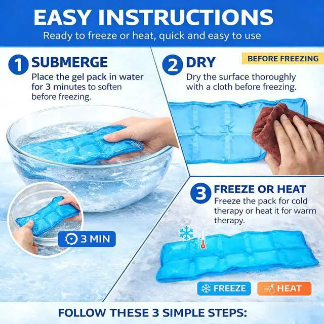 Alt view image 3 of 7 - Reusable Ice Packs for Lunch Boxes 10" x 4" Dry Ice Pack, LongLasting Slim Freezer Packs for Lunch Bags, Coolers, Travel, Therapy, Camping, Flexible Cold Pack for Food (Ice Pack 10" x 4" x 0.7")