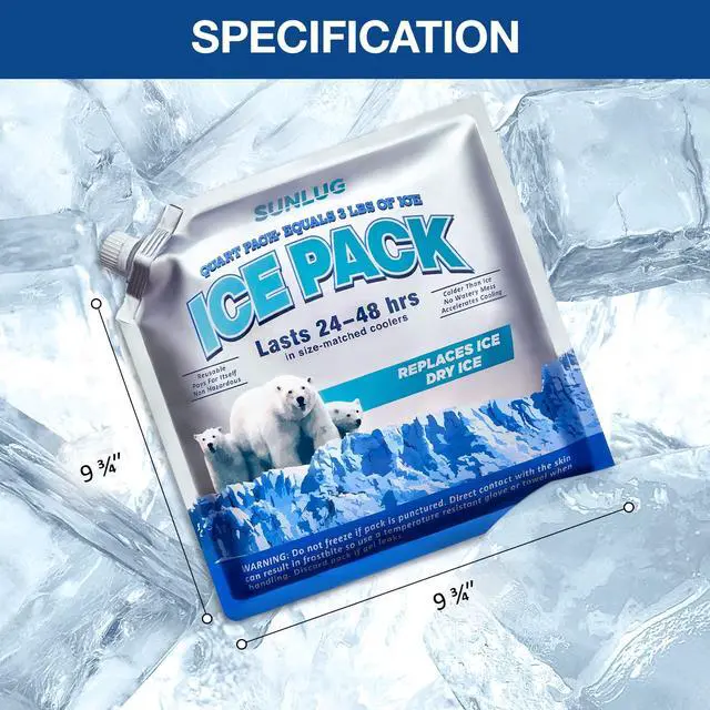 Alt view image 2 of 5 - Cooler Ice Packs, 5 Pack Reusable Ice Packs for Coolers Long Lasting Freezer Packs for Cooler Bag, Lunch Bags, Cooler Backpacks