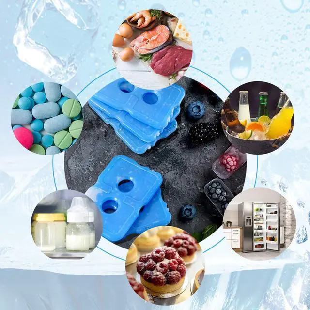 Alt view image 6 of 7 - 5 Pack Slim Ice Pack Brick Reusable Long Lasting Cold Thin Freezer Packs Cooler Accessories for Lunch Boxes Bag, Beach, Camping & Fishing