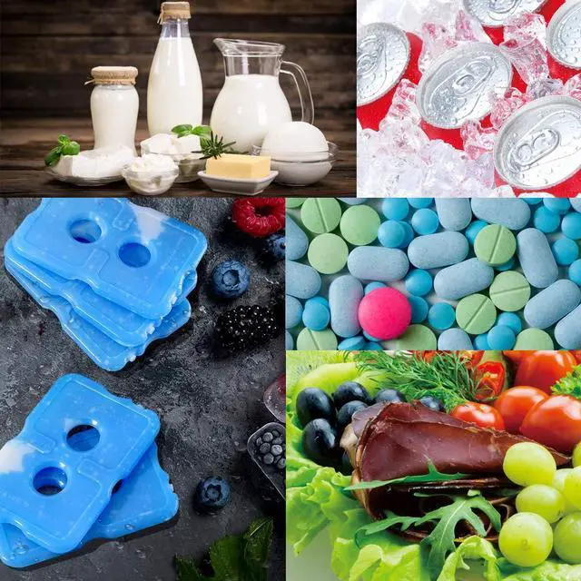 Alt view image 7 of 7 - 5 Pack Slim Ice Pack Brick Reusable Long Lasting Cold Thin Freezer Packs Cooler Accessories for Lunch Boxes Bag, Beach, Camping & Fishing