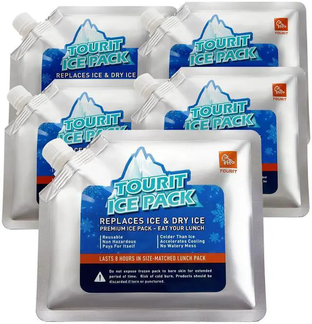 Main image of Reusable Ice Packs for Lunch Boxes/Bags, 5 Pack Long Lasting Freezer Packs for Coolers & Backpacks