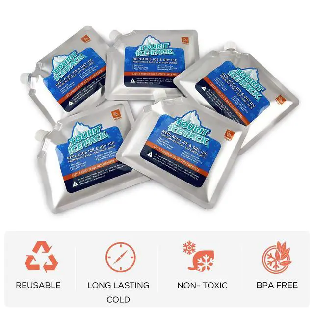 Alt view image 3 of 6 - Reusable Ice Packs for Lunch Boxes/Bags, 5 Pack Long Lasting Freezer Packs for Coolers & Backpacks
