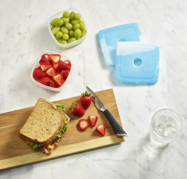 Alt view image 2 of 7 - Cool Coolers 4 Pack Slim Ice Packs, Quick Freeze Space Saving Reusable Ice Packs for Lunch Boxes or Coolers, Blue