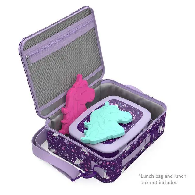 Alt view image 4 of 7 - Buddies Reusable Ice Packs: Slim Design for Lunch Boxes, Lunch Bags, and Coolers, Quick Freeze, PFAS- and BPA-Free, Multicolored 4-Pack (Unicorn)