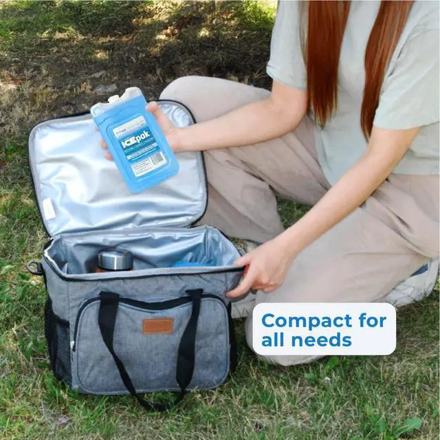 Alt view image 5 of 7 - ICEpak Large Hard Shell Reusable Ice Packs for Coolers and Lunch Box Use, Freezer Safe Gel Design, Professional Grade Cooling, Non-Toxic and BPA Free, Travel Accessories, Small (4 Pack)