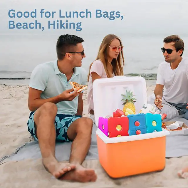 Alt view image 6 of 6 - Ice Packs for Lunch Box BPA Free Quick Freeze & Long Lasting - Reusable Slim Ice Packs for School, Beach, Fishing (Set of 4)